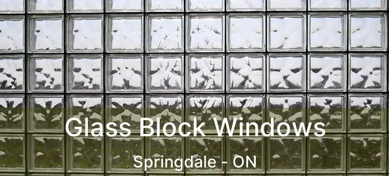  Glass Block Windows Springdale - ON