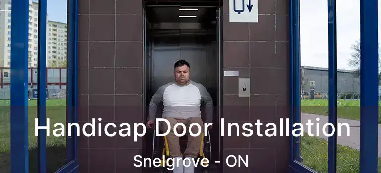  Handicap Door Installation Snelgrove - ON