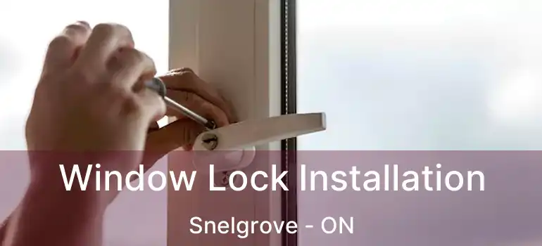  Window Lock Installation Snelgrove - ON
